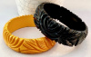 BB277 black & corn floral carved
 bangles